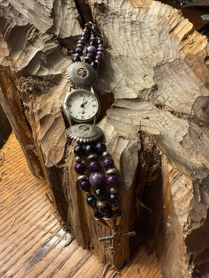 Silver Sun Face Watch