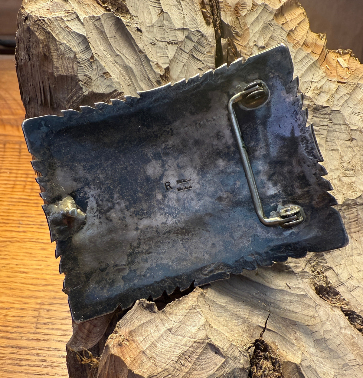 Silver Turquoise Belt Buckle