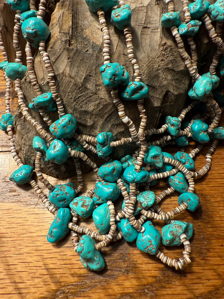Six Strand Heishi Necklace