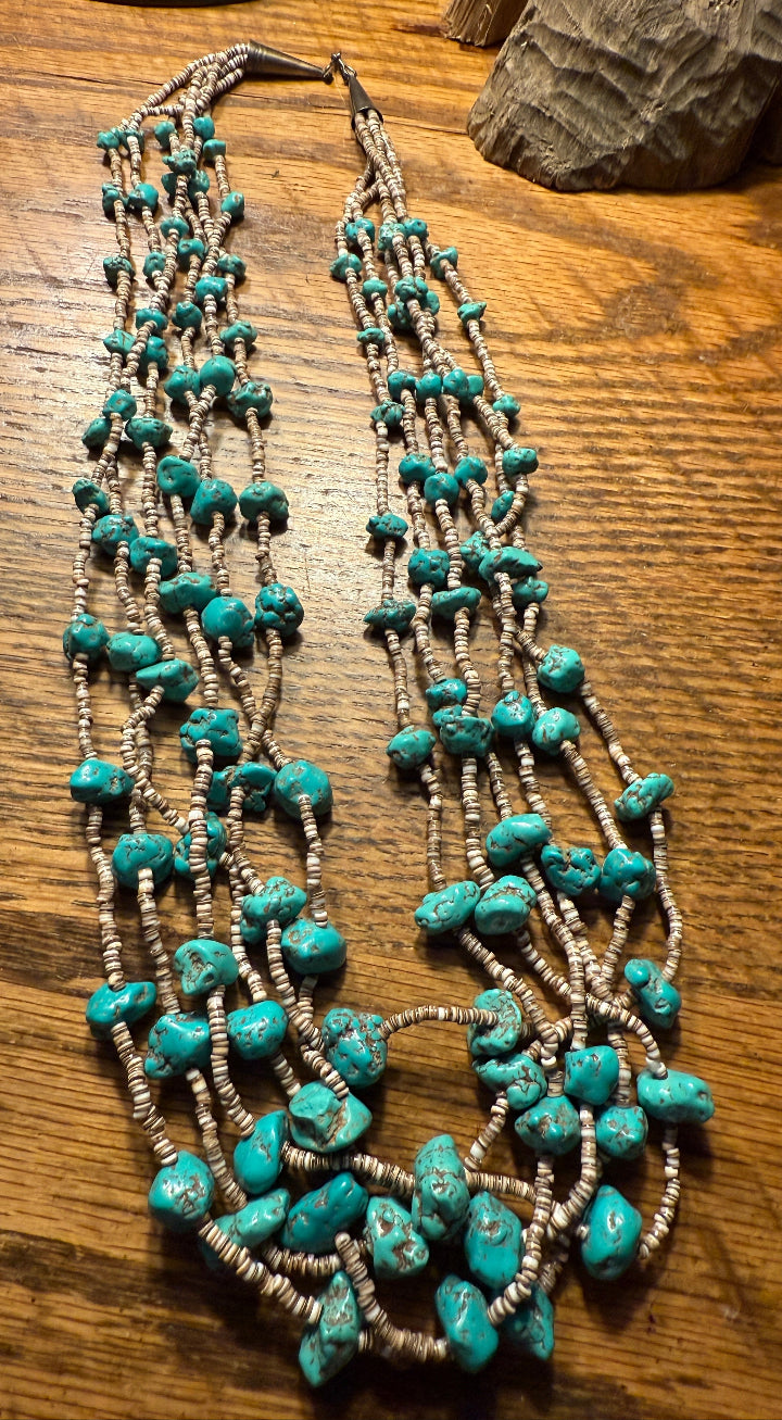 Six Strand Heishi Necklace