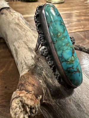 Slender Oval Turquoise Ring