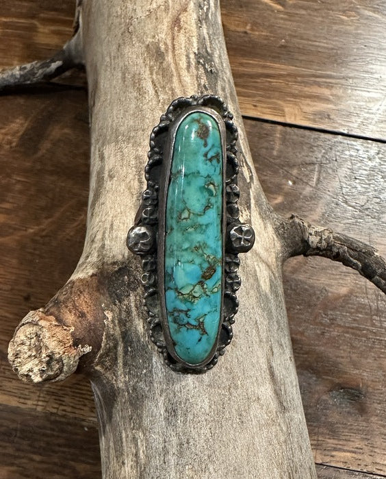 Slender Oval Turquoise Ring