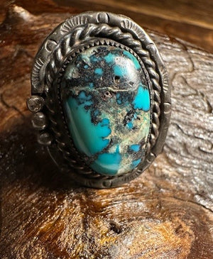 Smokey Bisbee Large Cabochon Turquoise Ring