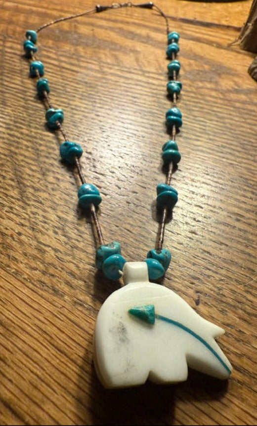 Spirit Bear Heishi Necklace