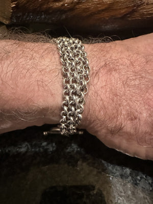 Sterling Silver Four Chain Bracelet