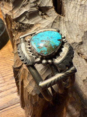 Stormy Mountain Turquoise Cuff Bracelet
