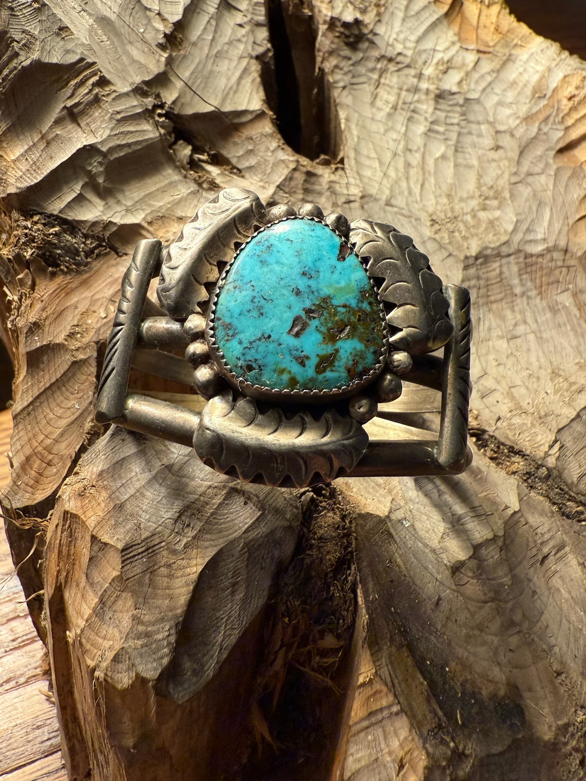 Stormy Mountain Turquoise Cuff Bracelet