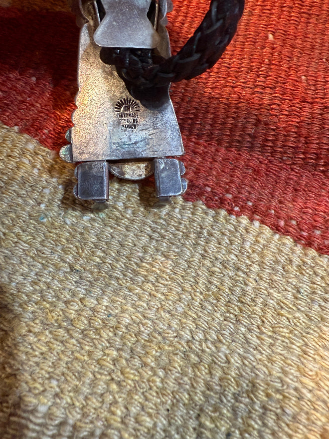 T. Henderson Sterling Silver & Turquoise Bolo Tie