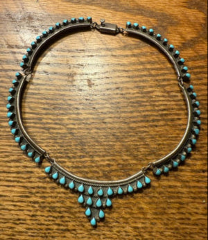 Teardrop Choker Turquoise Necklace