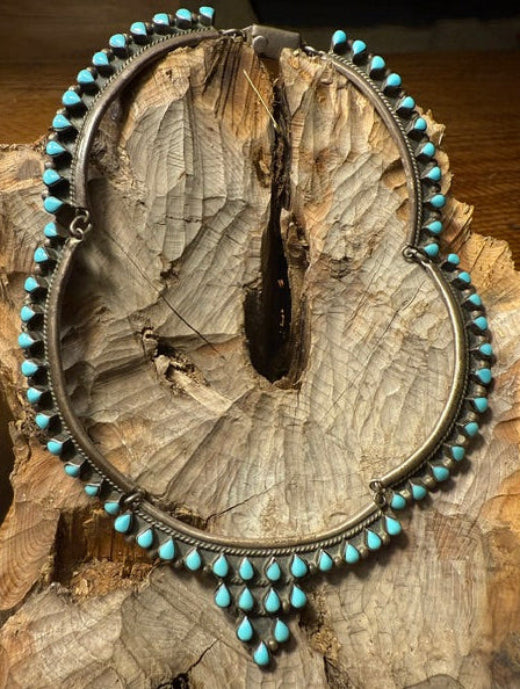 Teardrop Choker Turquoise Necklace