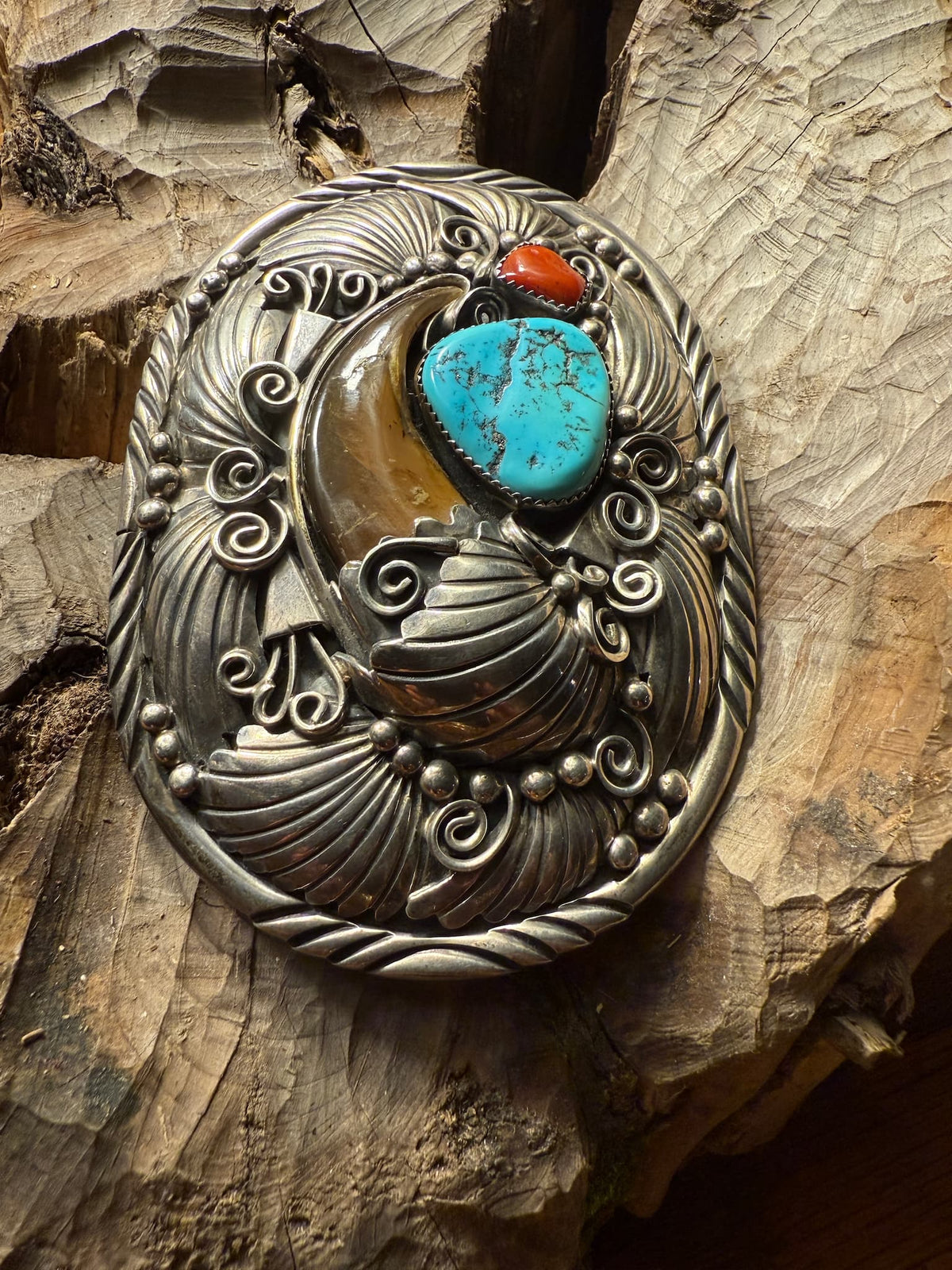 Ted Joe Bear Claw Belt Buckle