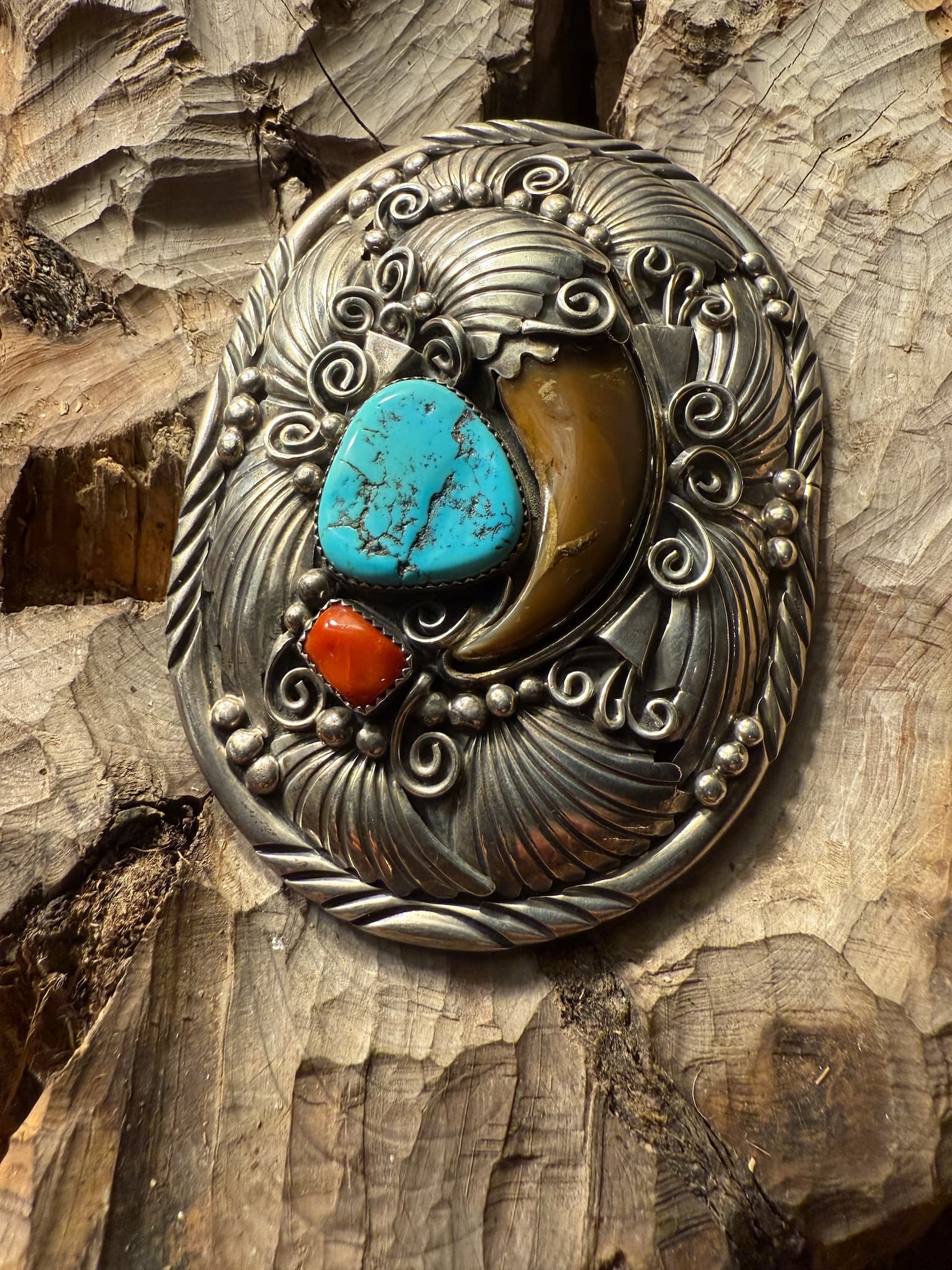 Ted Joe Bear Claw Belt Buckle