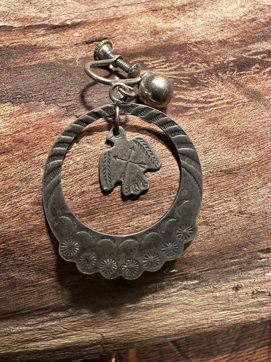 Thunder Bird Hoop Earrings