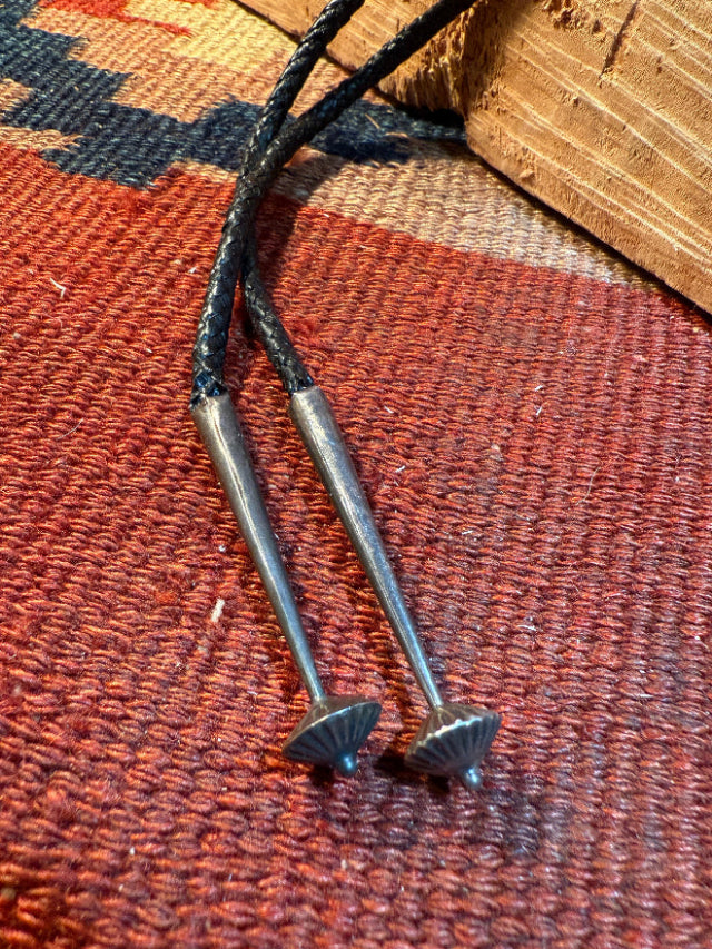 Turquoise & Coral Navajo Bolo Tie