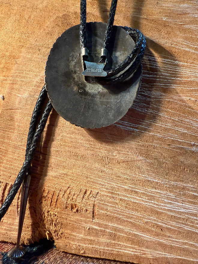 Turquoise & Coral Navajo Bolo Tie