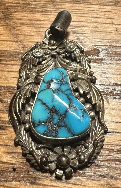 Turquoise Flower Pendant