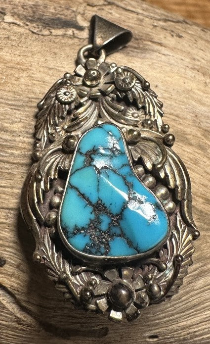 Turquoise Flower Pendant