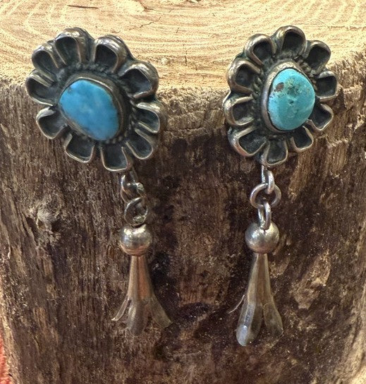 Turquoise Petal Earrings