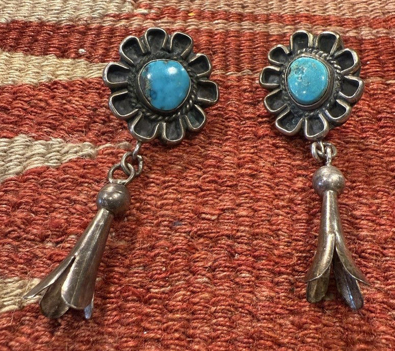 Turquoise Petal Earrings