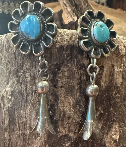 Turquoise Petal Earrings