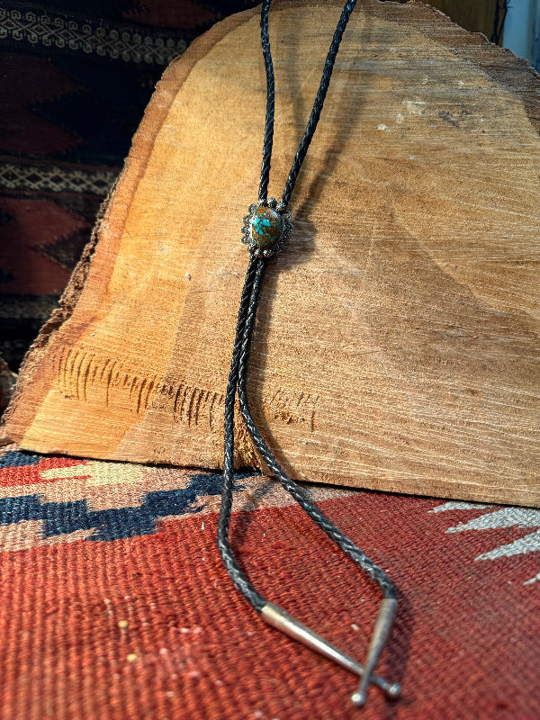 Turquoise & Sterling Silver Bolo Tie