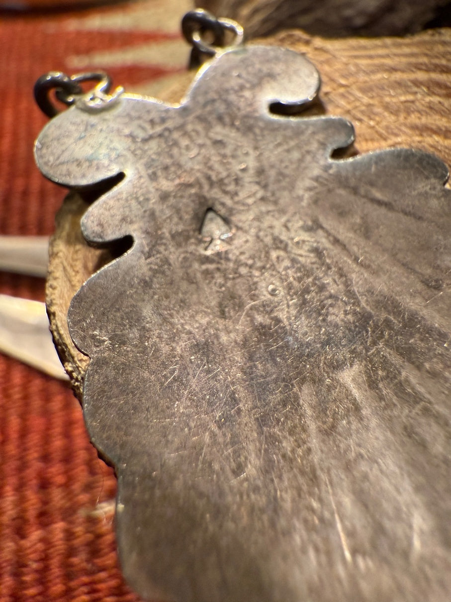 Turquoise and Coral 5 Segment Inlay Necklace