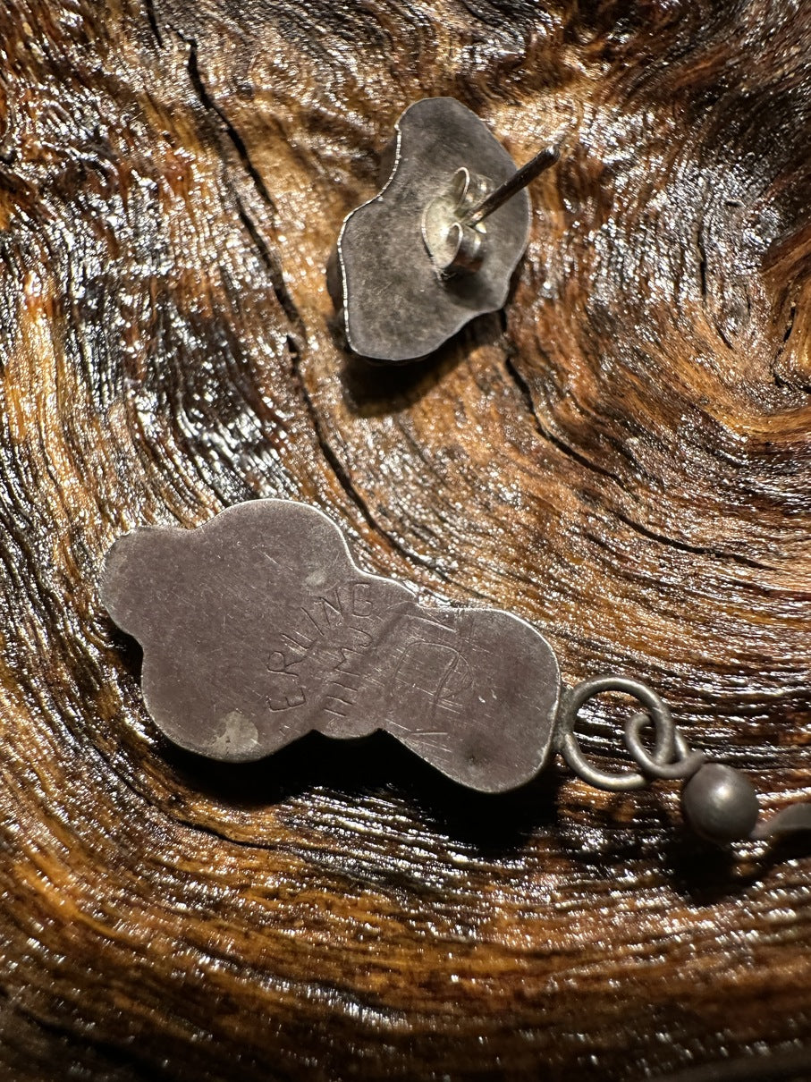 Two Stone Turquoise Earrings