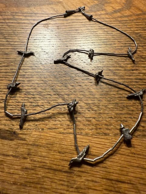 Vintage Sterling Silver Fetish Necklace