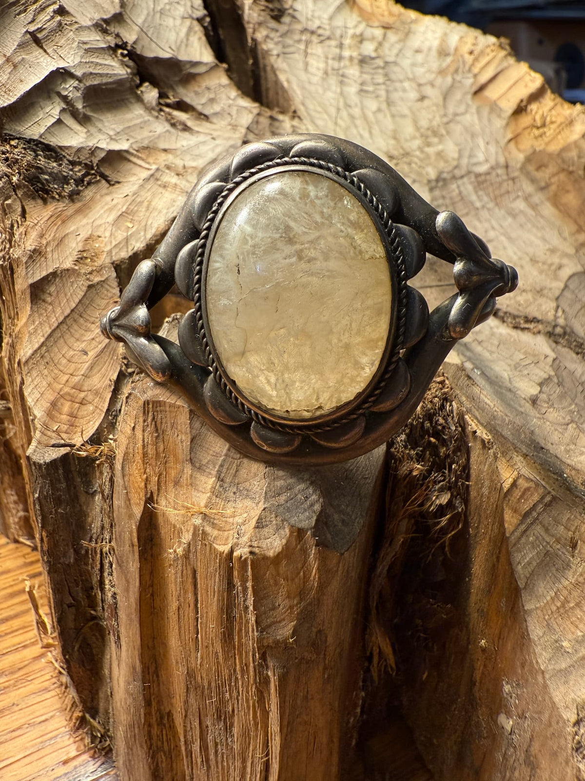 Vintage Translucent Turquoise Cuff Bracelet