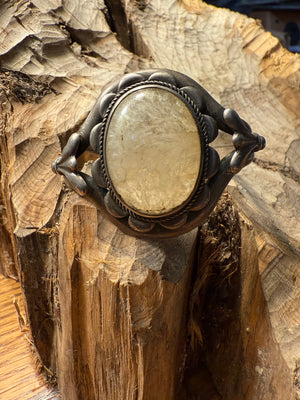 Vintage Translucent Turquoise Cuff Bracelet