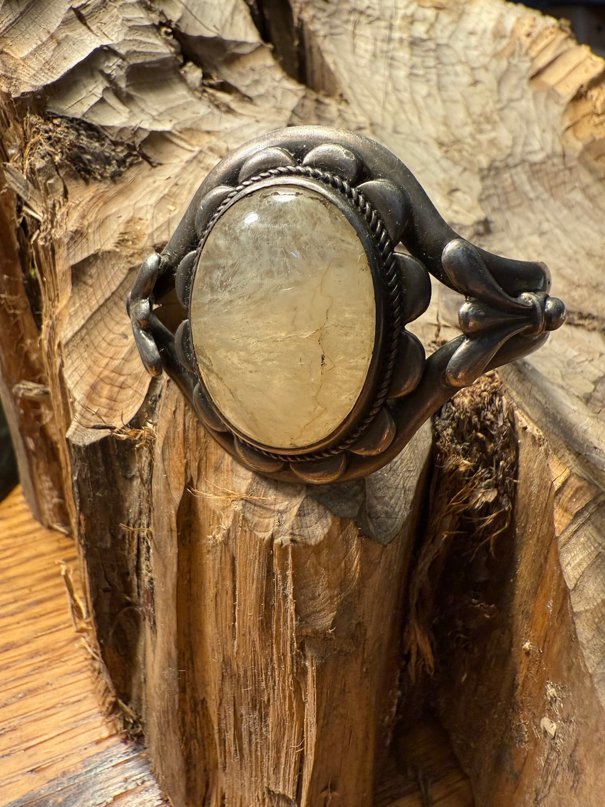Vintage Translucent Turquoise Cuff Bracelet
