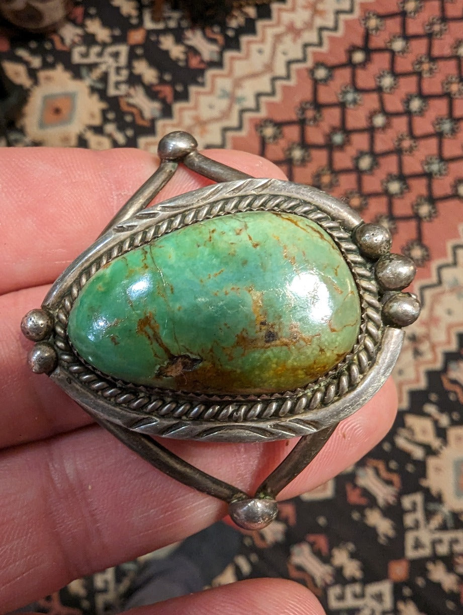 Vintage Women's turquoise and silver bracelet