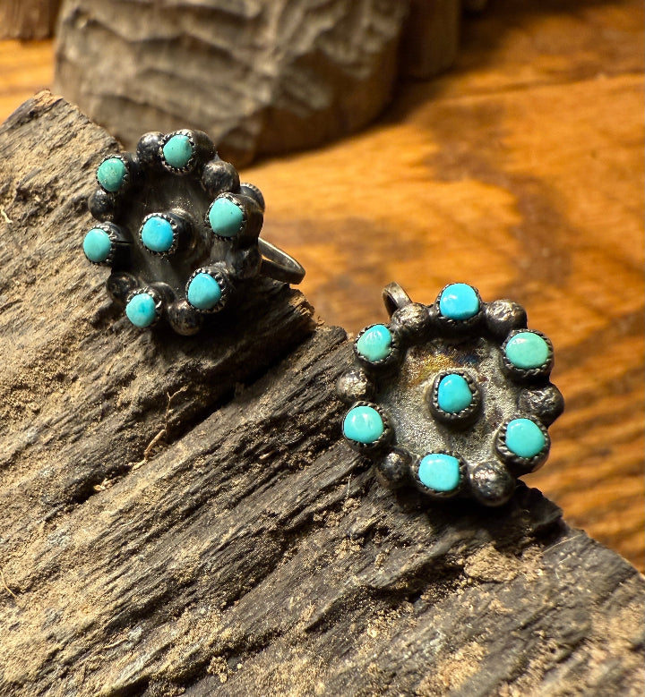 Zuni 7 Stone Earrings