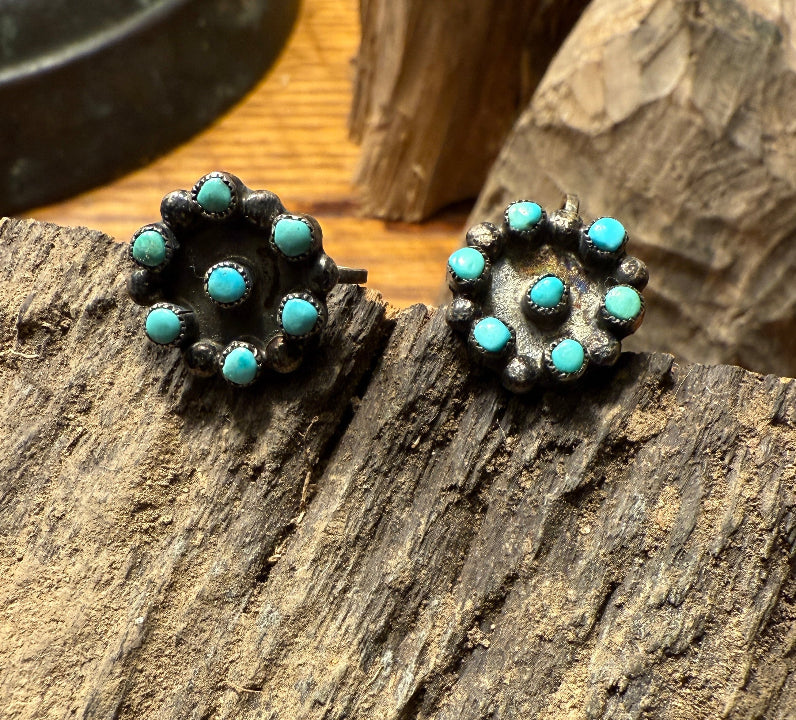 Zuni 7 Stone Earrings