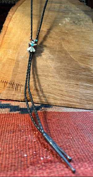 Zuni Bird Inlay Bolo Tie