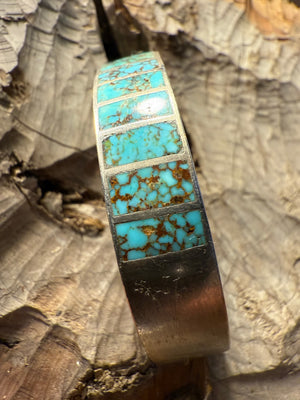 Zuni Channel Turquoise Inlay Cuff