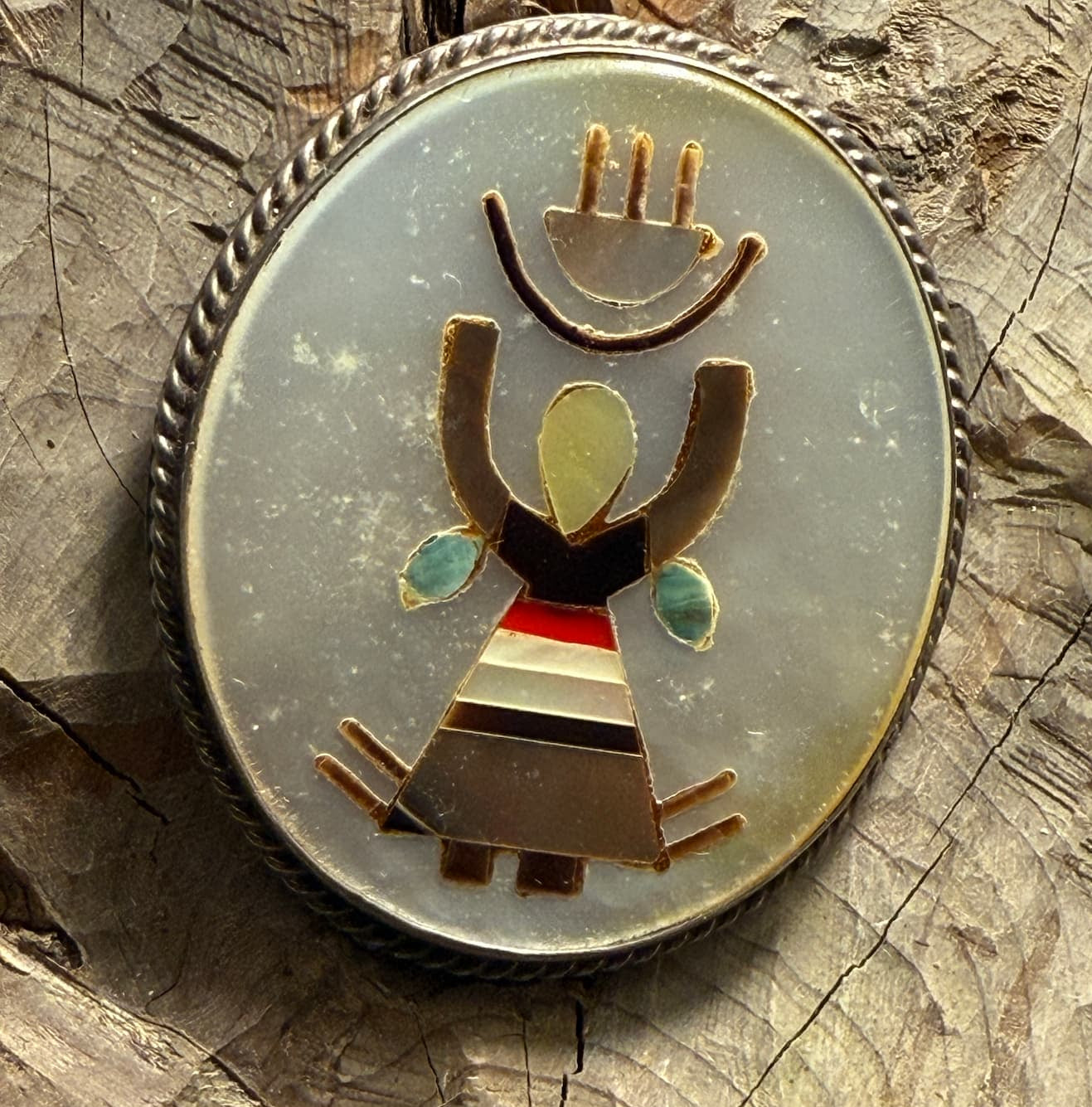 Zuni Dancer Inlay Pendant