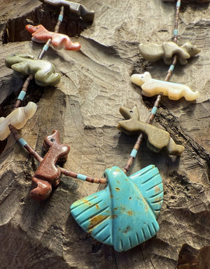 Zuni Fetish Heishi Necklace