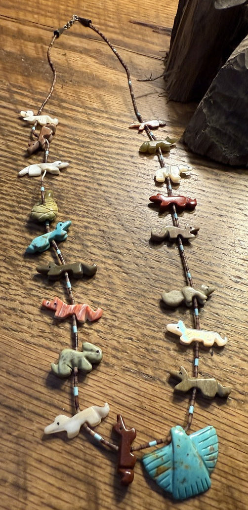 Zuni Fetish Heishi Necklace