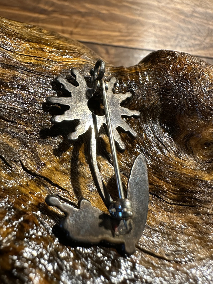 ズニ族のフラワーピン/ペンダント [SG-041]