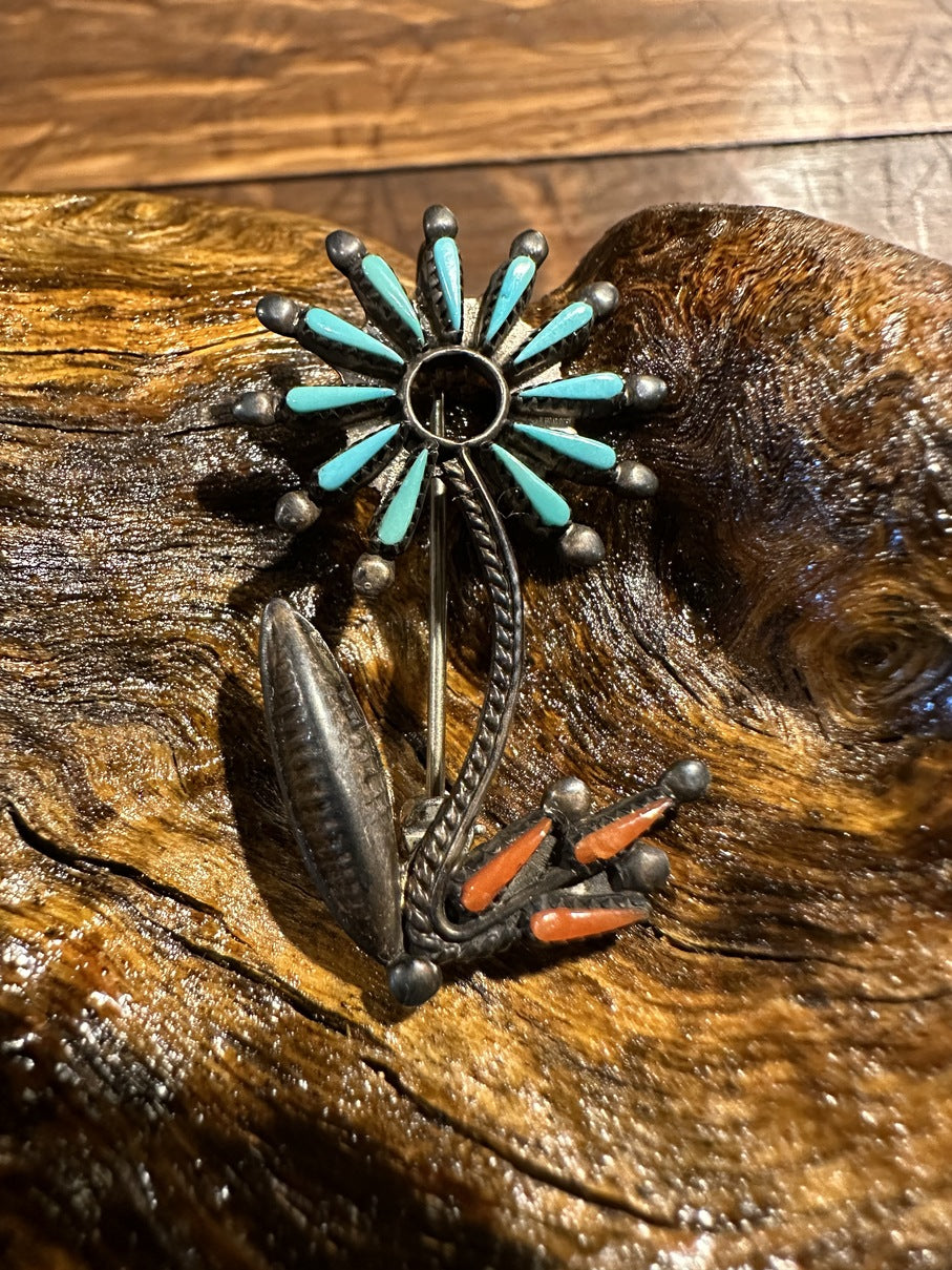 Zuni Flower Pin/Pendant [SG-041]