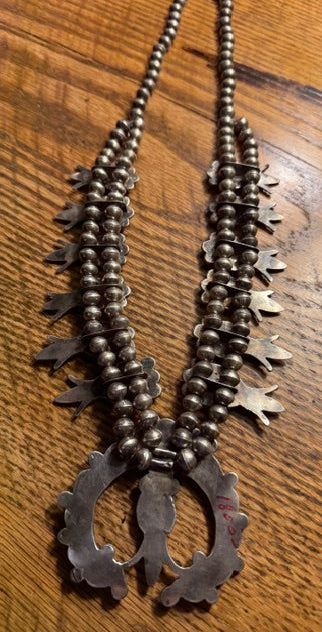 Zuni Morenci Squash Blossom Necklace