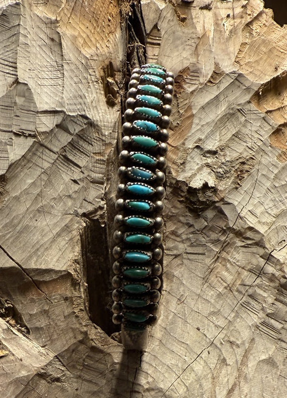 Zuni Needlepoint Turquoise Bangle