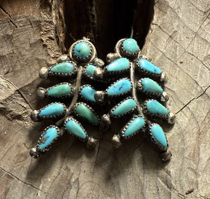 Zuni Petit Point Turquoise Earrings