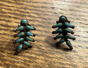 Zuni Petit Point Turquoise Earrings