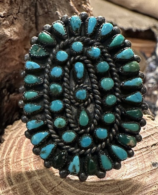 Zuni Petit Point Turquoise Ring