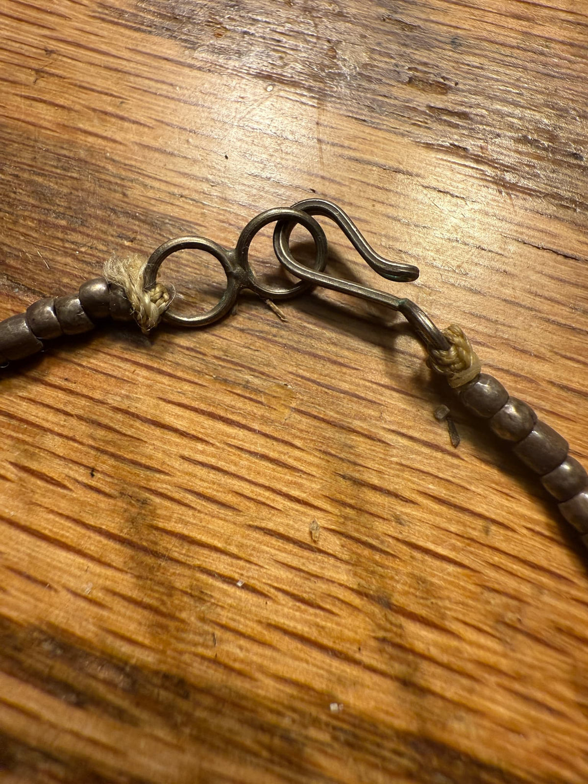 Zuni Sand Cast Silver Fetish Necklace