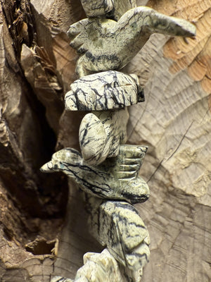 Zuni Squaw Wrap Fetish Necklace