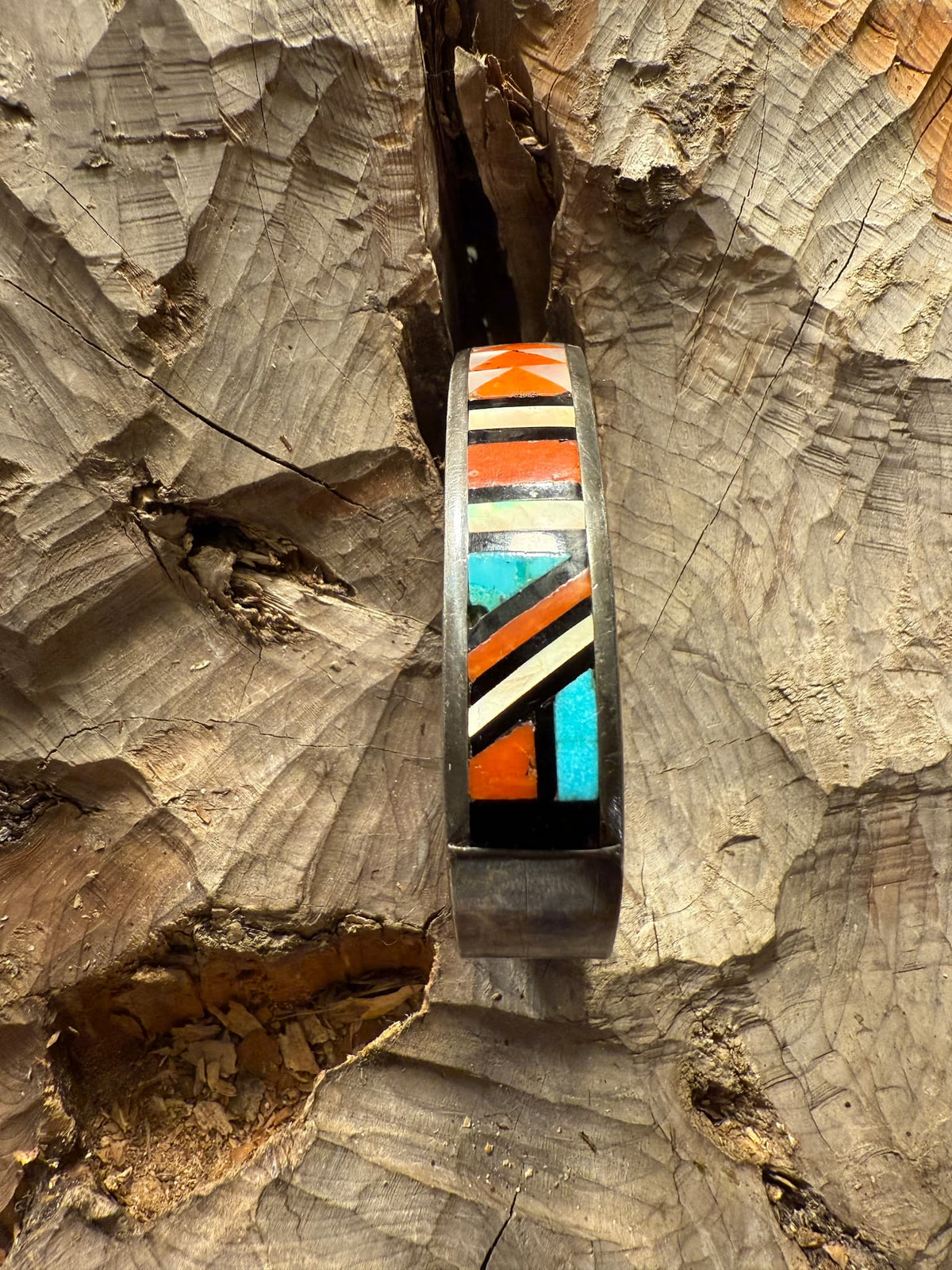 Zuni Stone-on-Stone Inlay Bracelet