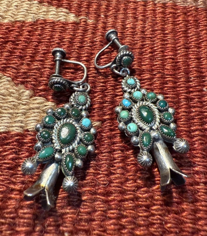 Zuni Turquoise Dangler Earrings